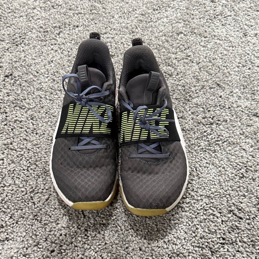 Nike Purple and Lime Green Athletic Shoes